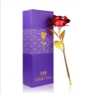 24K Gold Rose,Real Rose Dipped in Gold with  Box,